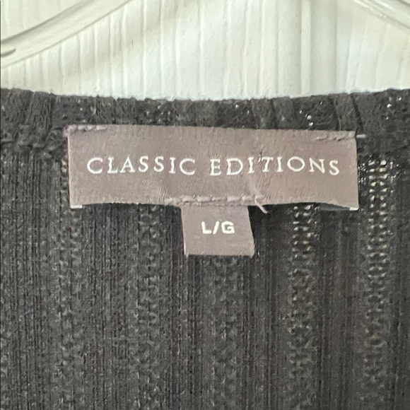 Classic Editions Black Ribbed Cardigan - Picture 2 of 3
